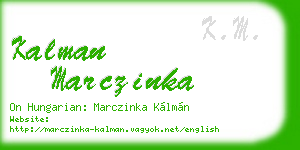 kalman marczinka business card